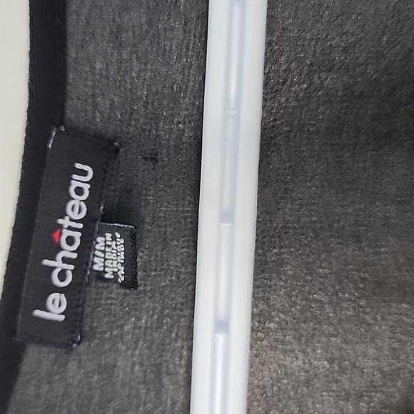 LE Chateau Black gold tunic top sheer medium blouse - Picture 4 of 7